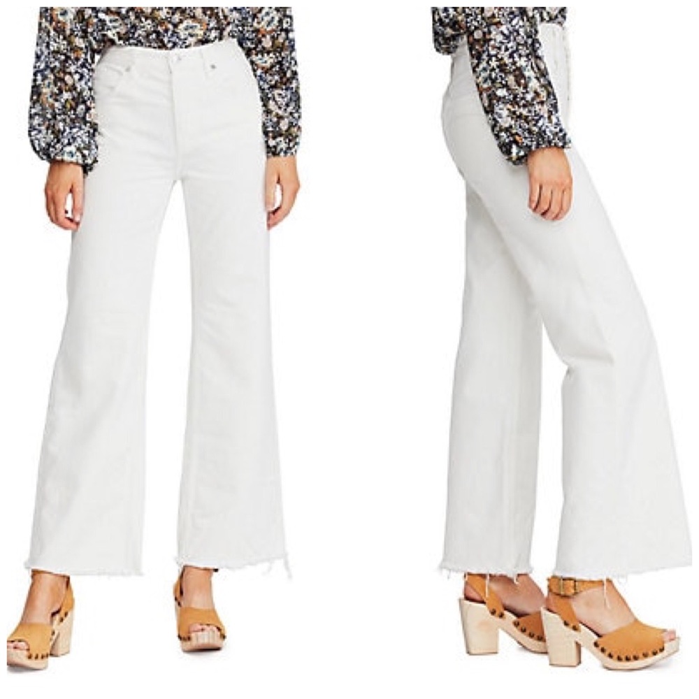 Free People High Rise Straight Flare Jeans